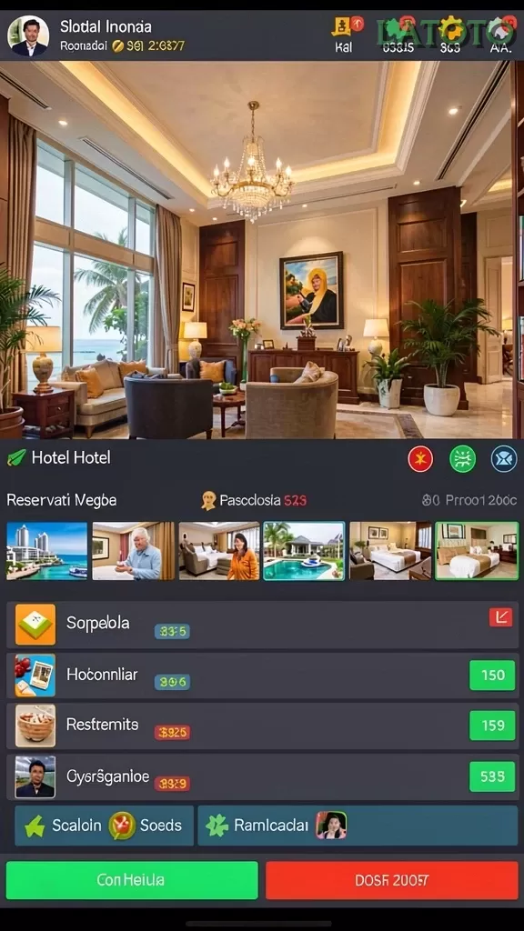 Cuplikan layar MEGA288 — menu navigasi