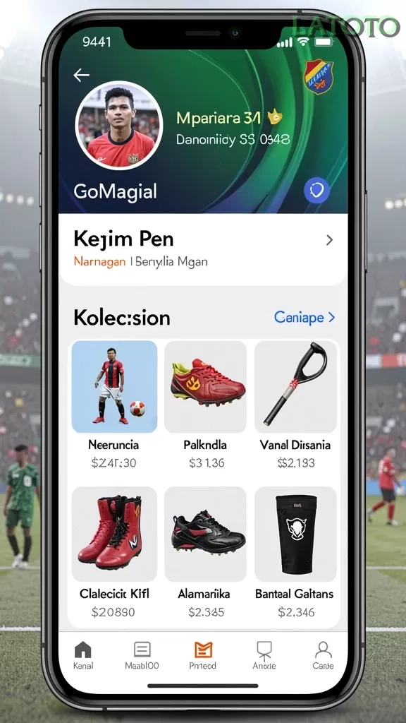 Cuplikan layar MEGA288 — pengaturan akun